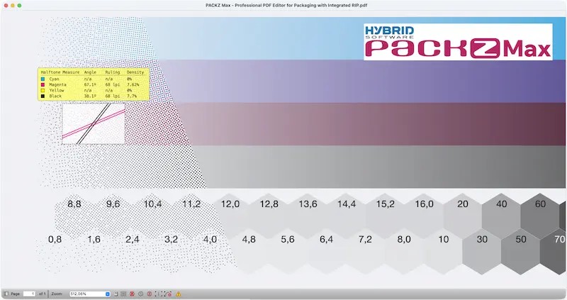 PACKZ Max PDF editor with integrated RIP preview