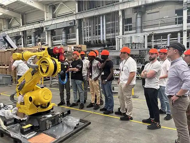 Nextgen Innovation Lab participants touring the Sidel factory floor