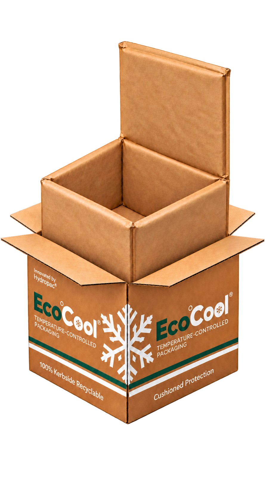 EcoCool box liner with lid, open view