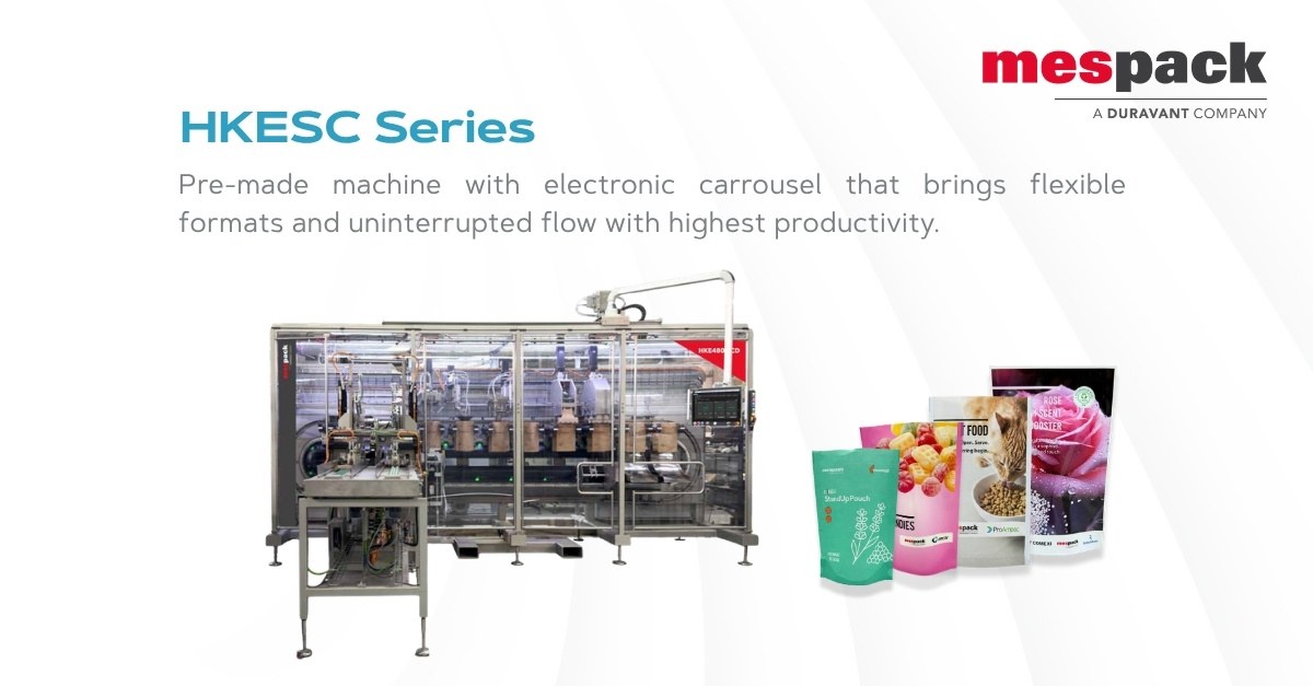 Mespack HKE SC Series machine and pouch range