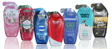 An AeroFlexx pouch uses half the plastic as a comparably sized, blow molded bottle