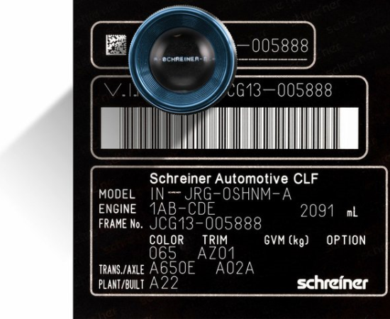 Micro font on Colour Laser Film
