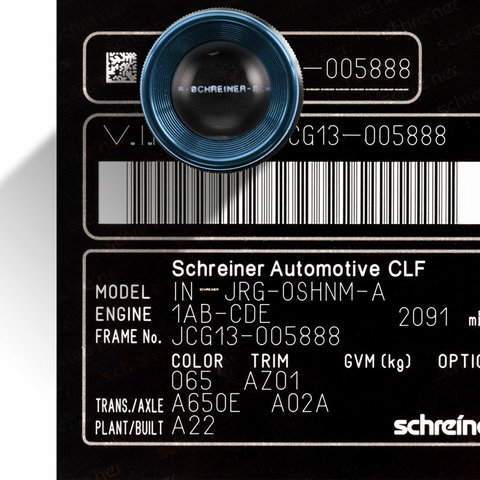 Micro font on Colour Laser Film
